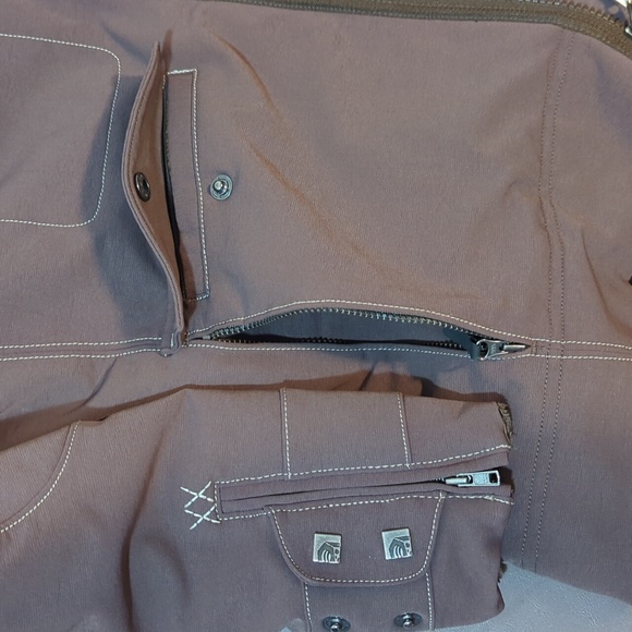 Mountain Hardware Tuf Gene Waterproof Soft Shell Bomber Jacket Small Brown - Picture 6 of 10